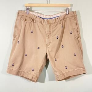 Polo Ralph Lauren Men's Tan Embroidered Anchors Shorts Size 40